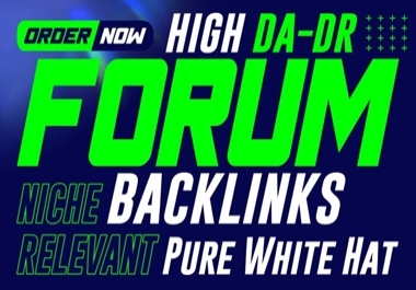 I will do 10 manual high authority niche relevant SEO forum backlinks