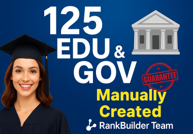 Boost Rankings with 125 EDU / GOV Links Manually Built for Safe SEO