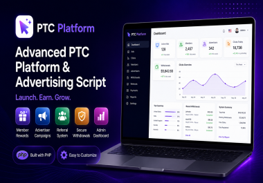 PTC Paid-to-click Bux Platform PHP Script