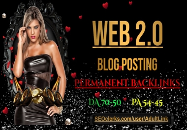 Buy 30 DA 50-70 Web2.0 Blog Post To Increase Your Ranking
