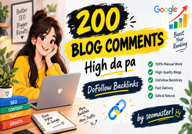 I Will Create 200 SEO-Friendly Manual Blog Comment Backlinks