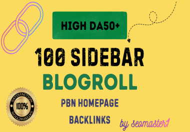 100 PERMANENT SIDEBAR- FOOTER PBN HOMEPAGE PBN Dofollow Backlinks TO GET RANK ON GOOGLE