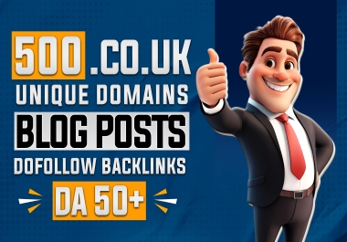 500 Powerful. CO. UK Blog Post Topic relevant contextual Backlinks from High-Authority UK Websites
