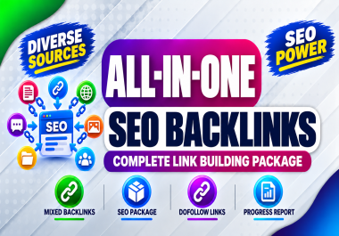 All In One SEO Package Up To 7000 Tier 1 + Tier 2 Backlinks High DA DR 100 Manual