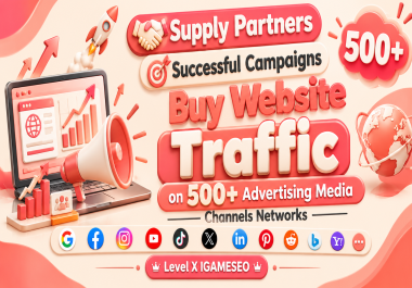 Supply Partners Successful Campaigns Buy Website Traffic on 500+ Advertising Media Channels Networks