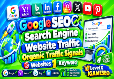 Google Yahoo Bing Linkedin Social Media Ads Networks 100000 Views Traffic Signals Websites 1 Keyword