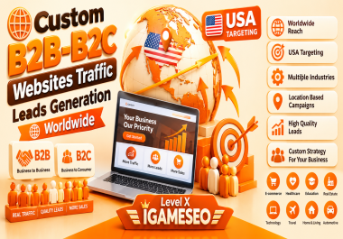 Custom B2B-B2C Websites Traffic Leads Generation Worldwide USA Targeting Countries Industry Location