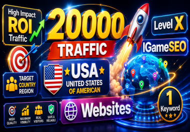 High Impact ROI Traffic 20000 Target Country Region USA United States Of American Websites 1 Keyword