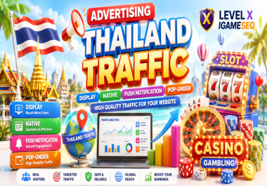 Advertising Thailand Traffic Display Native Push Notification PopUnder Casino Slot Gambling Websites