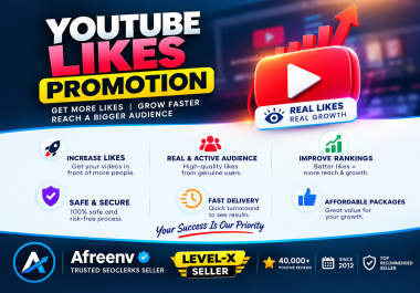1,000 YT LIKES - HIGH QUALITY & NON DROP