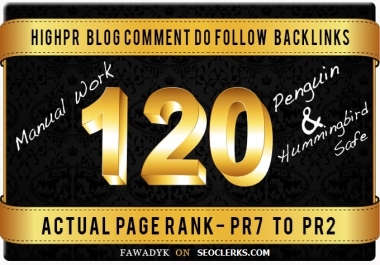 Build 120 D0F0LLOW BL0G Comment backlinks On High DA Sites
