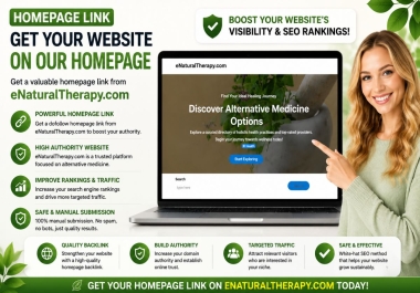 Add your website or blog to eNaturalTherapy