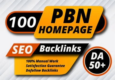 I Will Build 100 Unique Homepage PBN Backlinks DA 50-60 for High Authority SEO