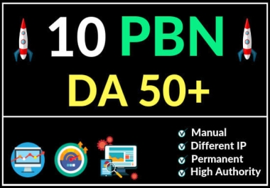 DA 40 to 50 Manually Build 10 UNIQUE HOMEPAGE PBN backlinks