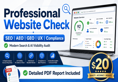 I will professionally audit your website for SEO AEO GEO UX and compliance risks