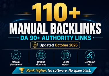 Rank Higher in 2027 110 Manual DA 90+ PR9 Backlinks White-Hat Placement
