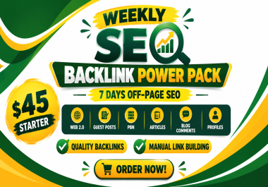 I Will Do Weekly SEO Link Building With Quality Backlinks