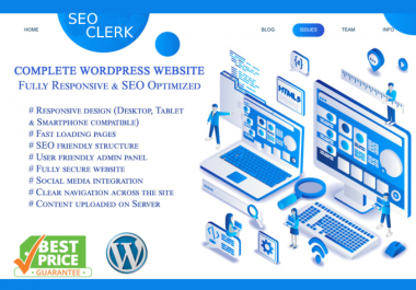 I will build a complete responsive website design for you