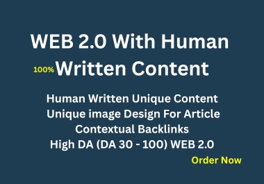 I Will Create High-Quality 5 Web 2.0 Backlinks each with Unique Human-Written Content