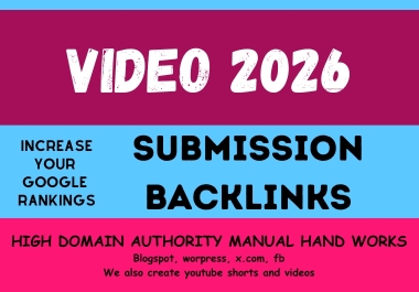 I Will Manual add Your Video to 20 HD Video Sharing Sites for Better Visibility