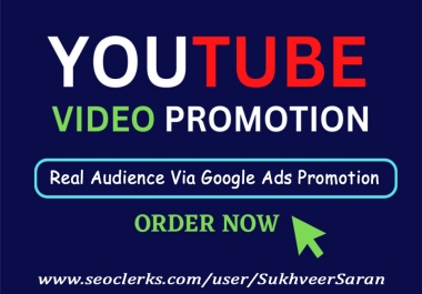1000 YouTube Video views via Google ads Promotion