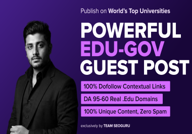 2 EDU Guest Posts on TOP Universities DA 95-60 DoFollow Links