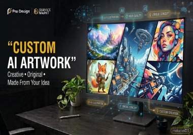 I Will Create Custom AI Illustrated Artwork for Your Idea
