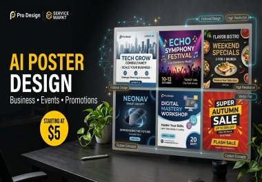 I Will Create AI Assisted Posters for Business Events and Promotions