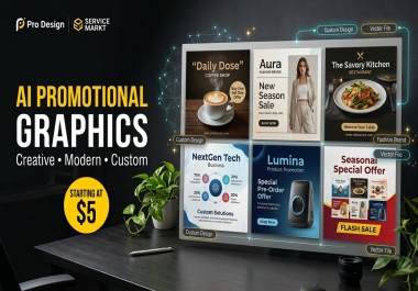 I Will Create AI Assisted Promotional Graphics for Your Brand