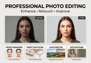 I Will Professionally Edit and Enhance Your Photos