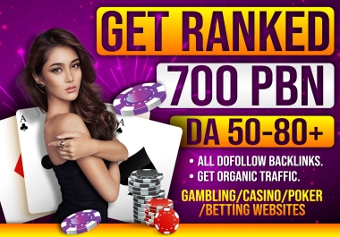 Special 700 PBN DA& DR 50 to 70 Rank your website Casino Poker Judi slots Gambling