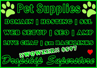 2x Dropship Supported Online Superstores - Domain - Hosting - SSL - Setup