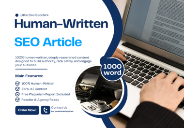 Human-Written 1000-Word SEO Article - Zero AI & Google Safe