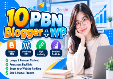 I Will Create 10 PBN Backlinks on Blogger and WordPress Platforms