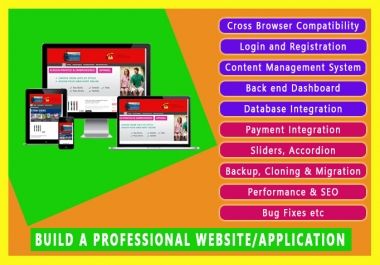 I will build an SEO Optimized professional Website or Application