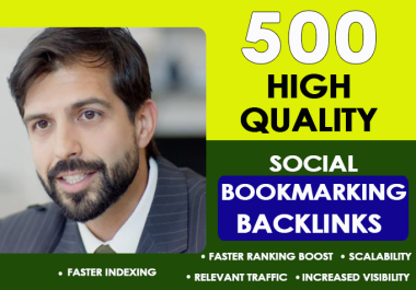 I will get you 500+ high quality Social bookmarking backlinks