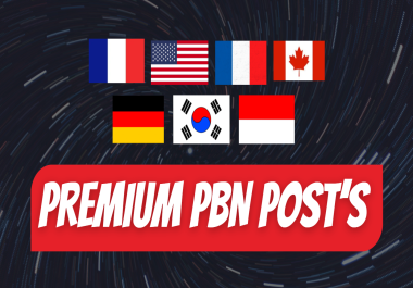 Rank 1st page with 10 Foreign PBN Posts. NL /. DE /. US /. FR /. CA /. KR /. ID