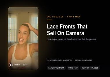 I Will Make UGC Video Ads For Hair Extensions,  Wigs & Lace Fronts That Convert