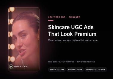 I Will Produce Skincare & Beauty UGC Video Ads That Make Your Product Look Premium