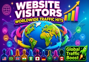 5000 website visitors worldwide traffic hits