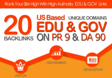 I will MANUALLY DO 20 PLUS US BASED LINKS ON DA90 PR9 UNIQUE DOMAINS