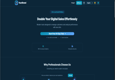 SaaS Landing Page HTML Template - 10 Themes,  5 Languages & RTL
