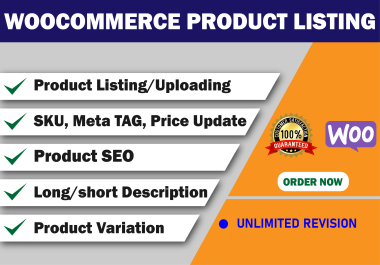 I will List 50 Simple or 25 Variable Products to your...