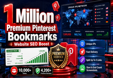 I Will Provide 1 Million Premium Pinterest Bookmarks To Boost Your Website