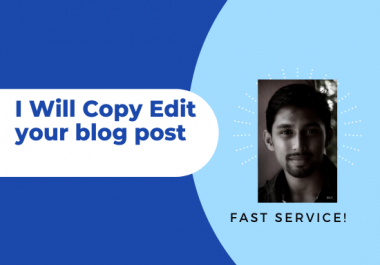 I will copy edit your 3000 words blog post