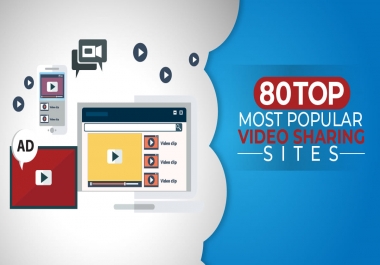 I will manually submit 80 video sharing submission pr9 sites