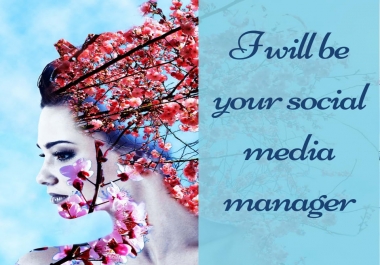 I will be your social media manager,  social media marketing,  content creator