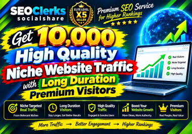 Get 10,000 High Quality Niche Website Traffic with Long Duration Premium Visitors