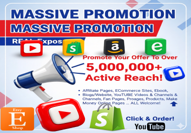 ONLINE STORE Store Marketing For shopify Etsy Amazon,  AFFILIATE Boost Sales