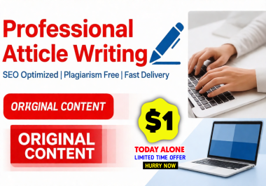 Content WRITER I will write FRESH AND ORIGINAL Articles For your w&euro b